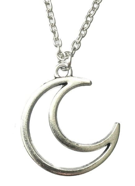 Halsband Måne Crescent Moon Pagan Wicca Halvmåne Rostfri kedja