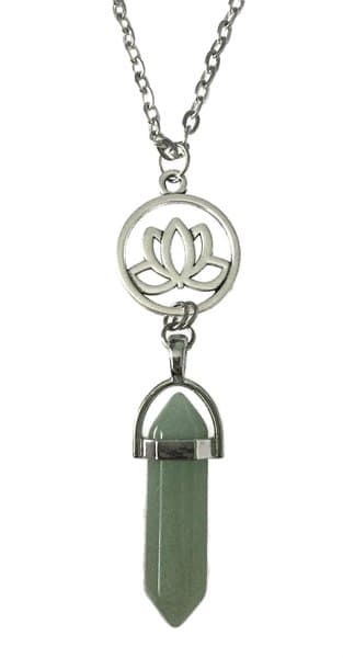 Halsband Lotusblomma Aventurin Buddhism Indisk Symbol