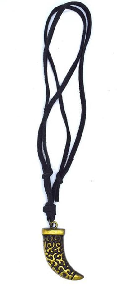 LÆDER HALSKNEDTUR AMULET