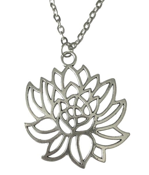 Necklace - Lotus Flower - Large - Long Chain