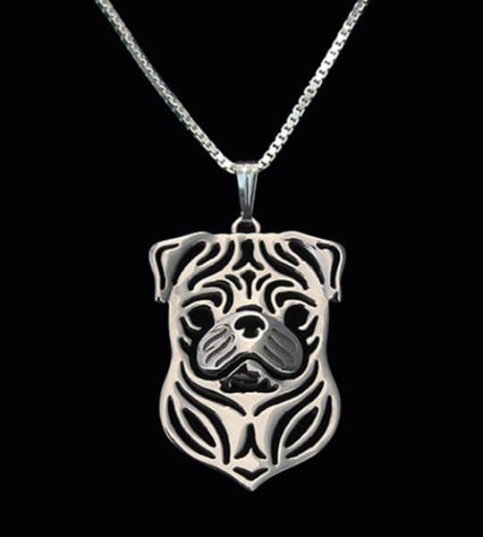 Halsband Mops Pug Hund Djurälskare Dog Hundras