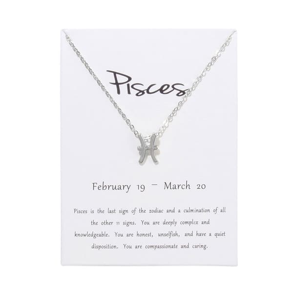 Gåvohalsband Stjärntecken Fiskarna Pisces Halsband