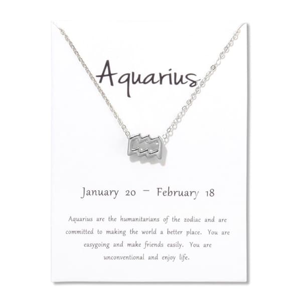 Gåvohalsband Stjärntecken Vattumannen Aquarius Halsband