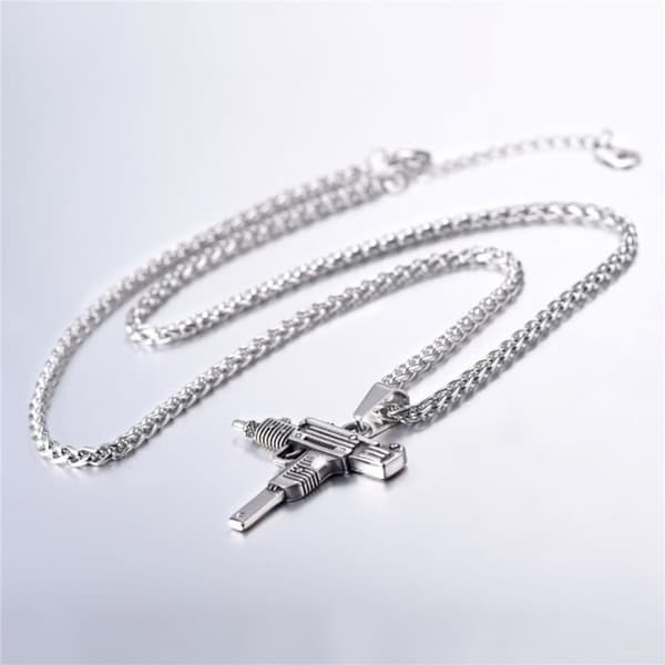 Halsband, automatvapen - Silver