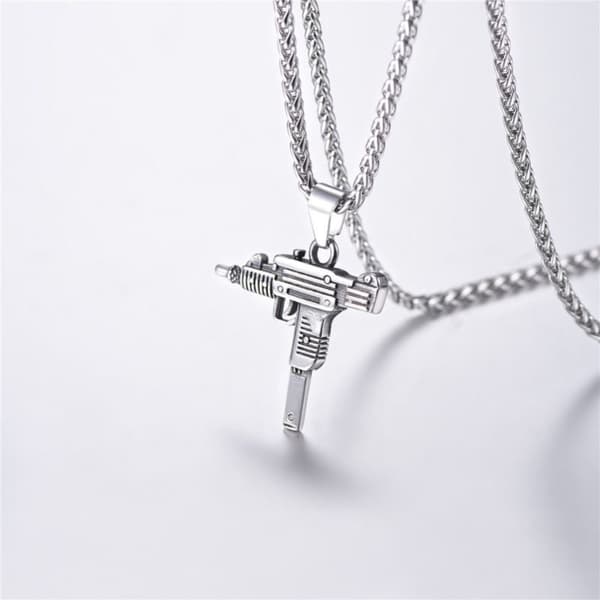 Halsband, automatvapen - Silver