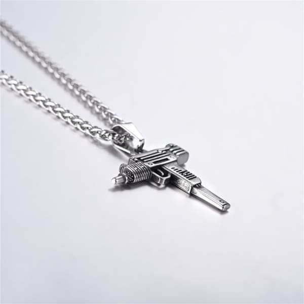 Halsband, automatvapen - Silver