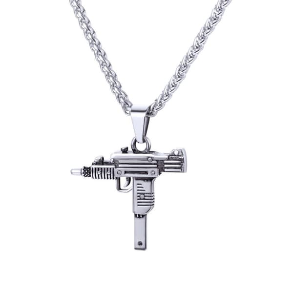 Halsband, automatvapen - Silver