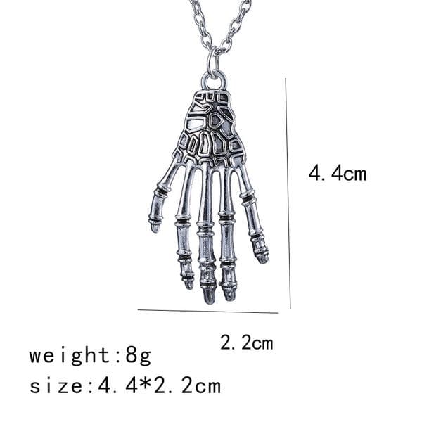 Necklace - Skeleton - Hand - Cord