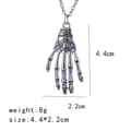Miniatyrbillede 2 af 4: Necklace - Skeleton - Hand - Chain