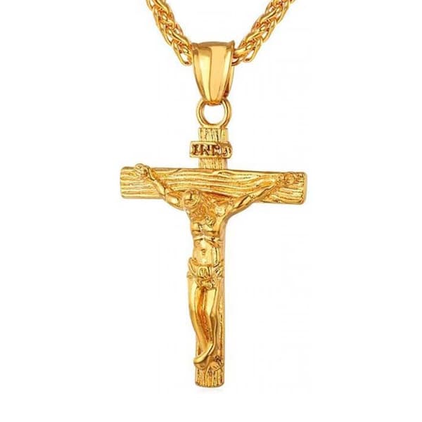 Jeesus poikkikaulakorun ketjun kultaa