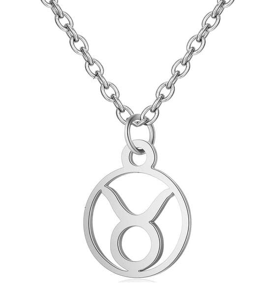 Halsband Stjärntecken OXEN Zodiak Taurus Rostfritt Stål