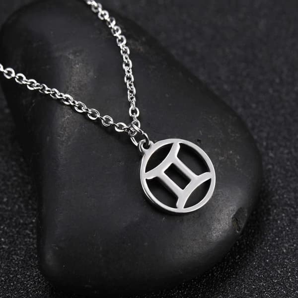 Necklace - Gemini - Zodiac - Stainless steel