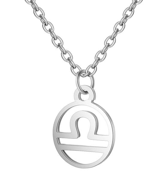 Halsband Stjärntecken VÅGEN Zodiak Libra Rostfritt Stål