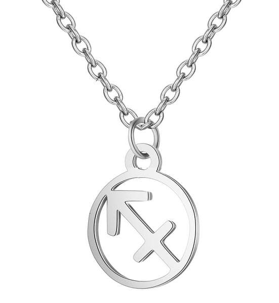 Halsband Stjärntecken SKYTTEN Zodiak Sagittarius Rostfritt Stål