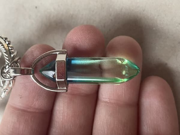 Necklace - Dragon - Pendant - Green/Yellow