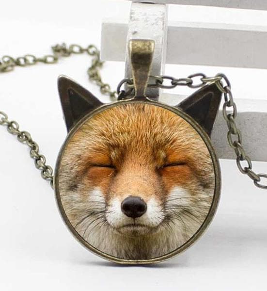 Halsband Räv Med Öron Fox Rödräv Djur