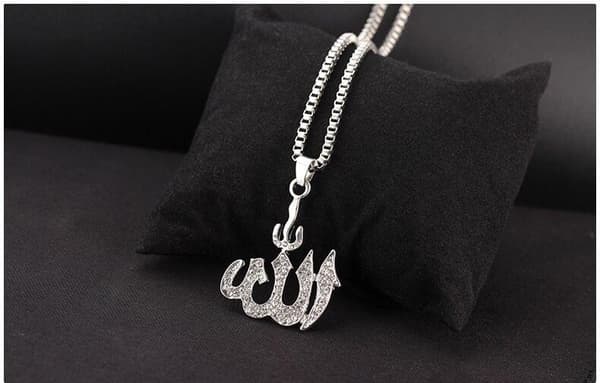 18 karat guldpläterad kedja Allah muslim