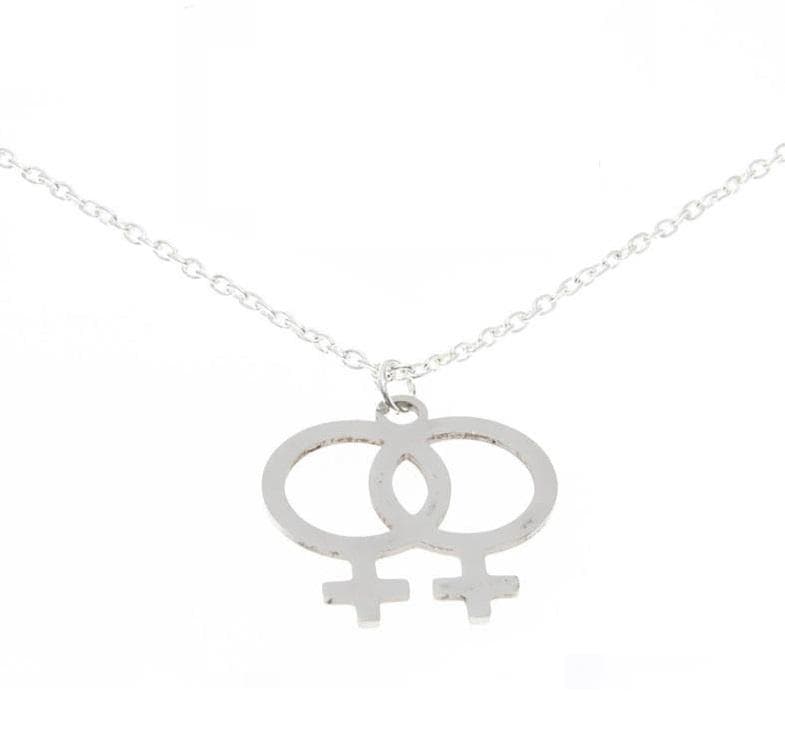 Halsband Regnbågssmycke Pride HBTQ Gay Lesbisk Feminist