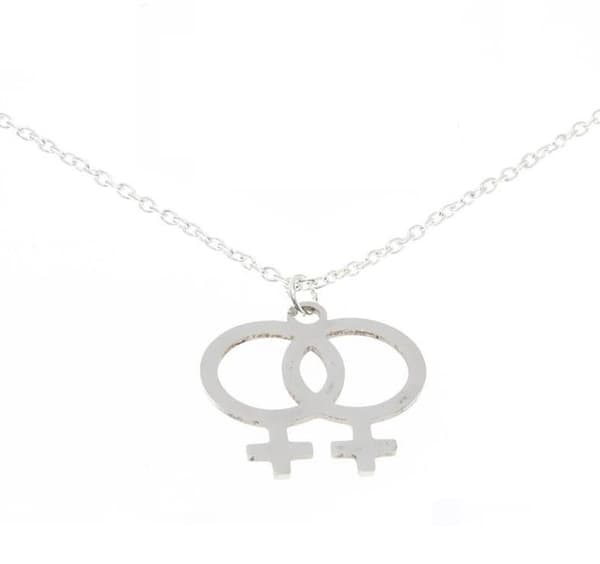 Necklace - Double Female Symbol - LGBT