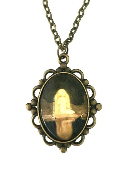 Halsband Tuvstarr John Bauer Sagoväsen Bronsfärg Lång kedja