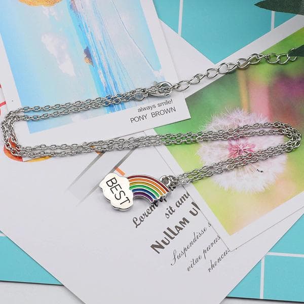 Necklace - Best Friend - Rainbow - Two pieces