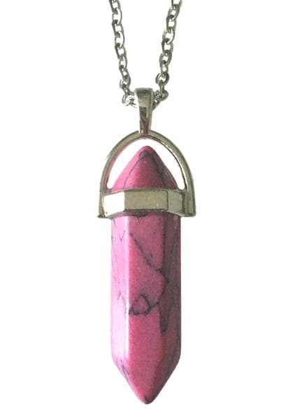 Halsband Howlit Rosa Sten Healing New Age Wicca
