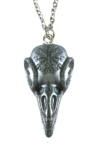 Halsband Raven Skull Korp Skelett Skalle