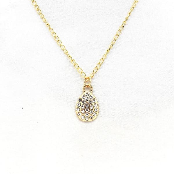 Diamond waterdrop pendant Classical style necklace gold