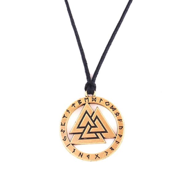 Pyramid Viking Rune riipus kaulakoru Pyramid viking necklace gold One-size