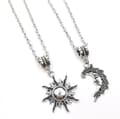 Miniatyrbild 1 av 2: Halsband Sol Måne Kompis Partner 2 st Sun Moon Rostfri kedja