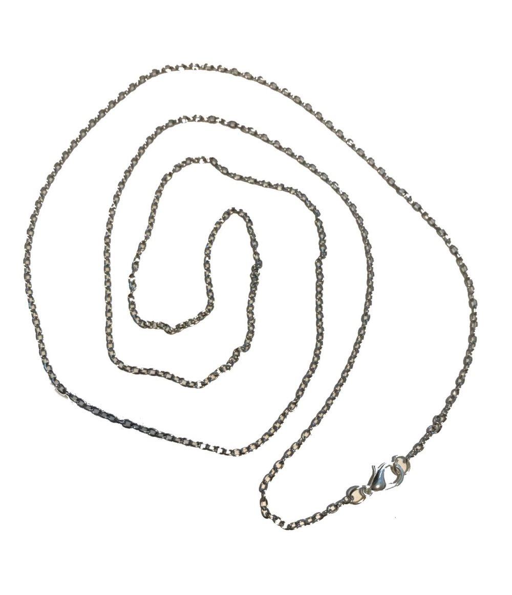 1 tunt stål halsband 45 cm