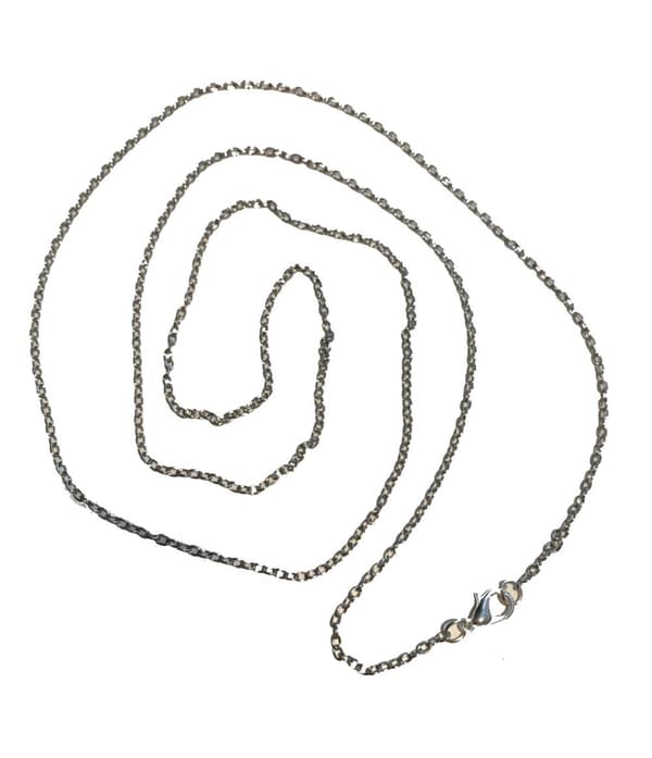 1 tunt stål halsband 45 cm