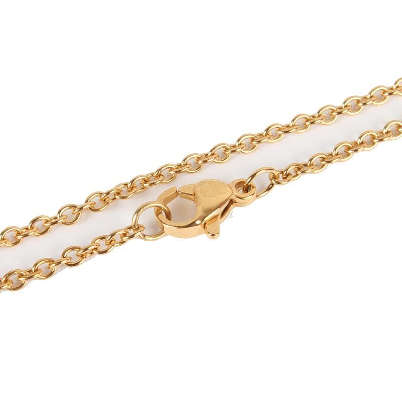 45 cm halsband i guld stål