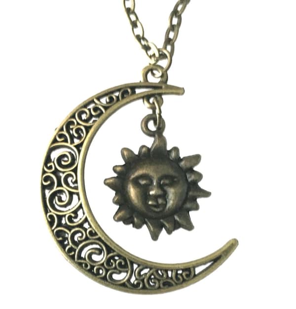 Necklace/Kaulakoru - Crescent Moon - Sun