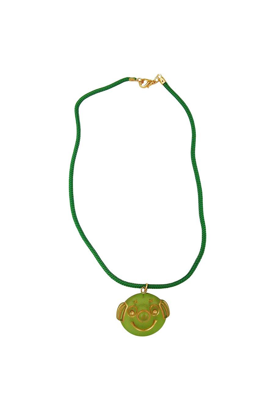 HALSBAND CLOWN GRÖN MAT POLERAD