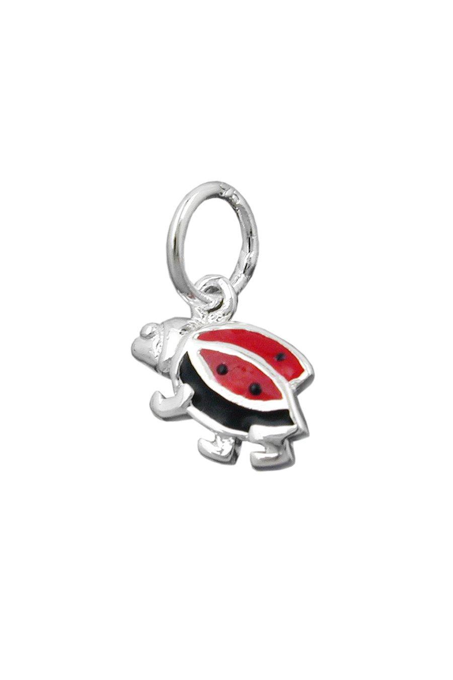 PENDANT LADYBIRD RED-BLACK SILVER 925