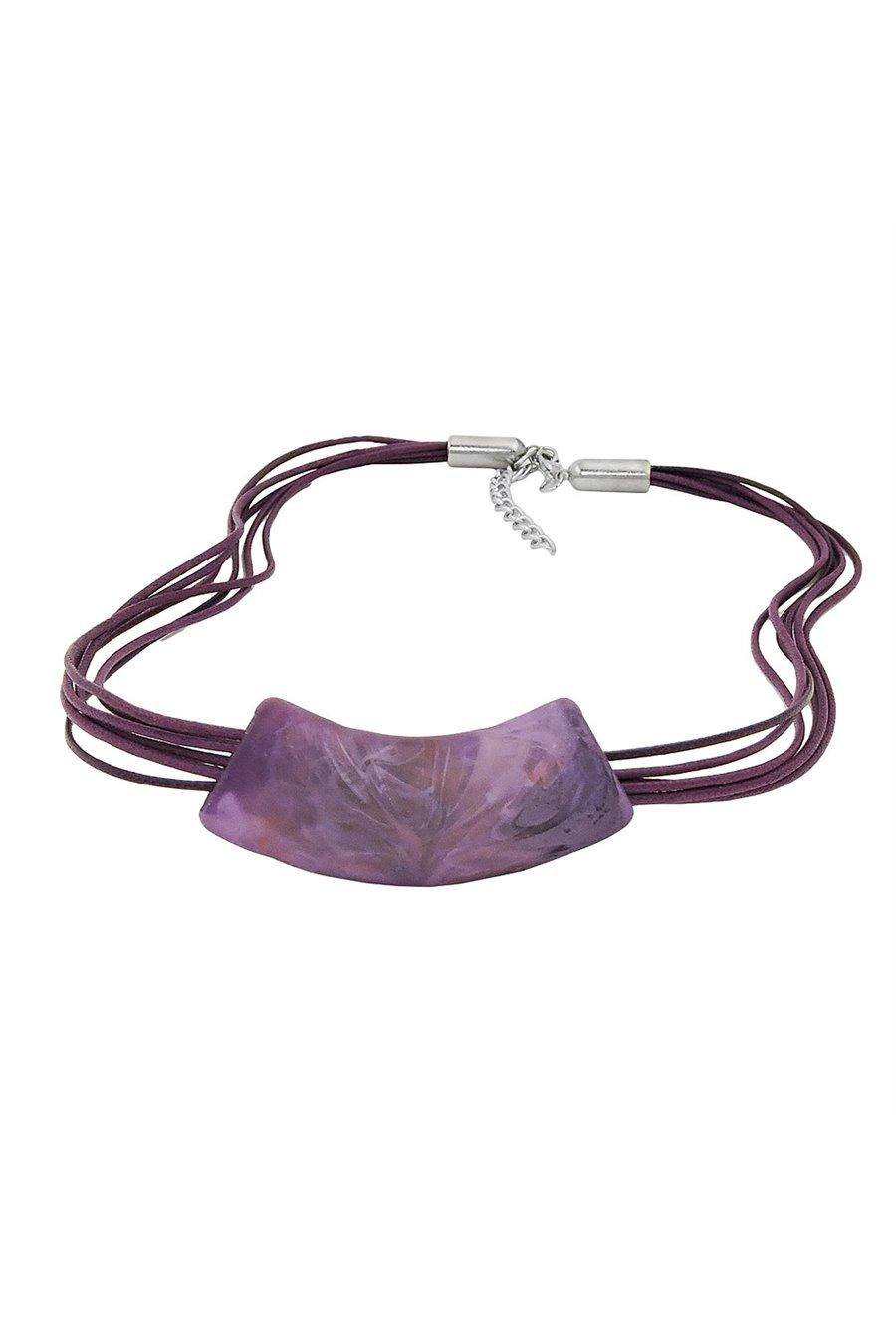 HALSBAND RÖR PLAT BÖJD LILA 50CM