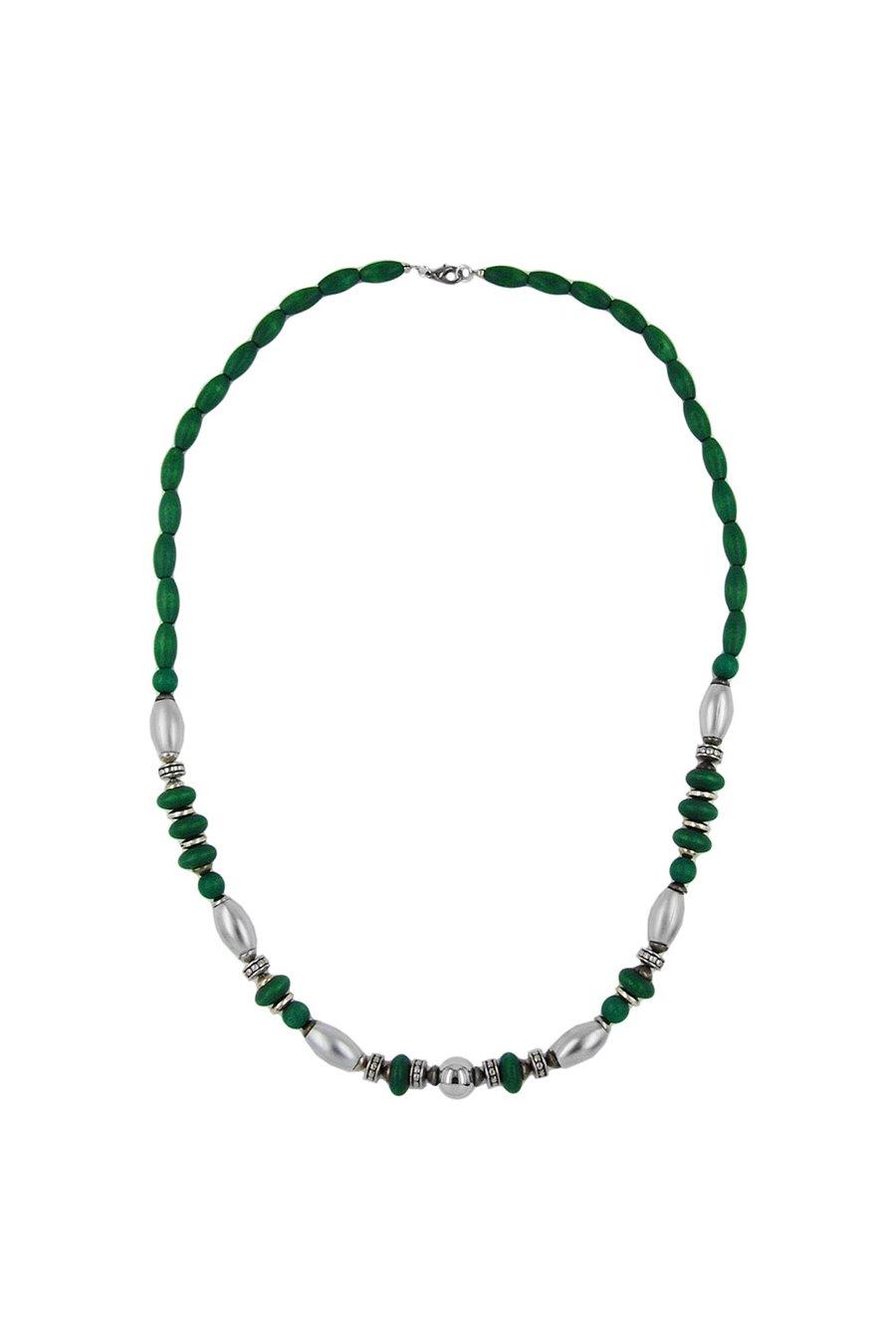 HALSBAND TRÄGRÖN KROM MAT