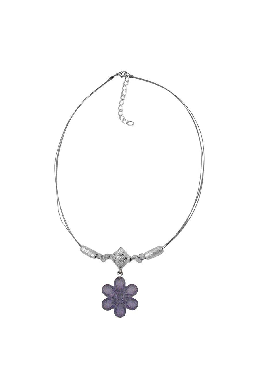 HALSBAND BLOMMA HÄNGE GRÅT