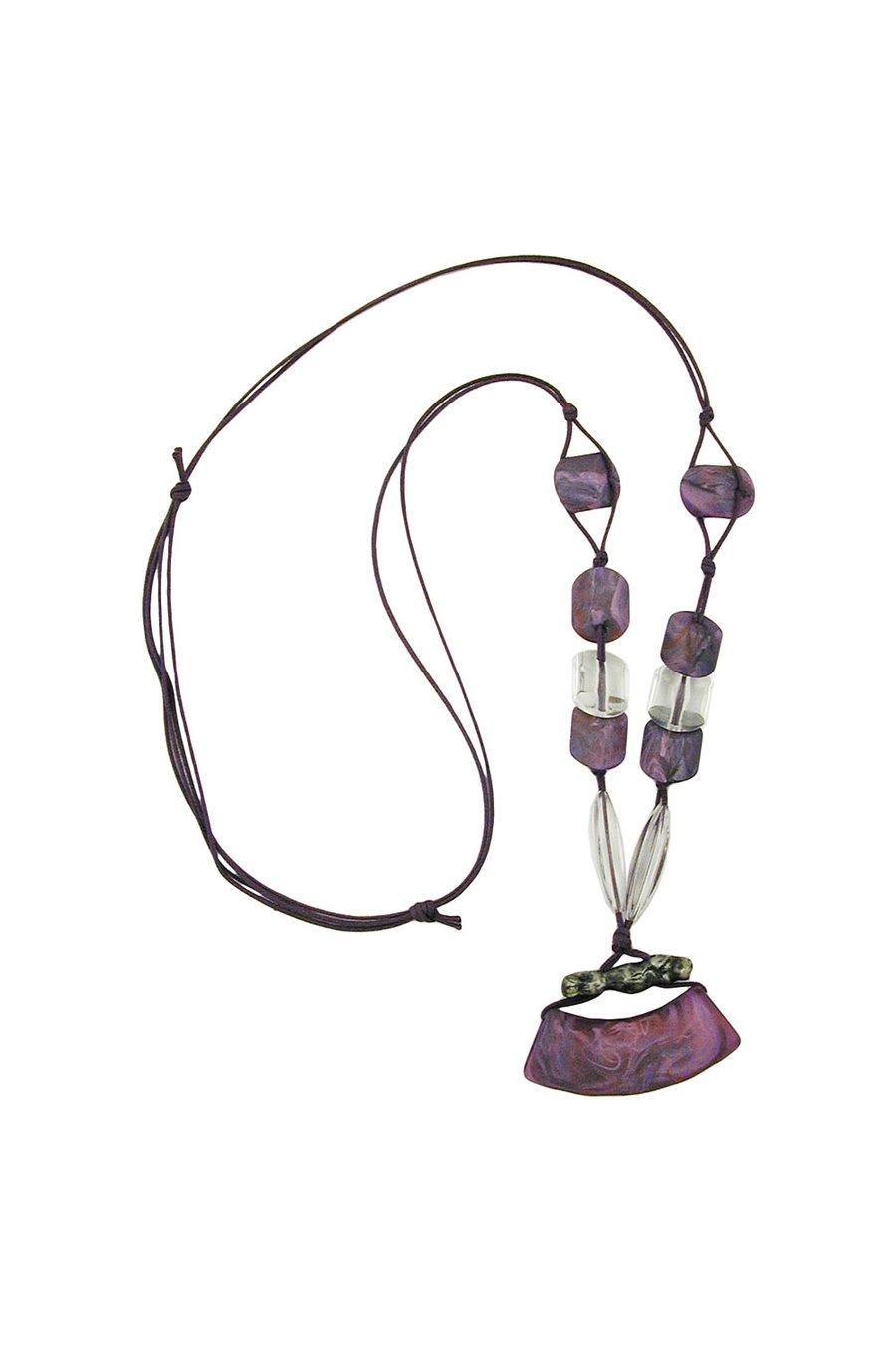 HALSBAND RÖR PLAT BÖJD LILA 90CM