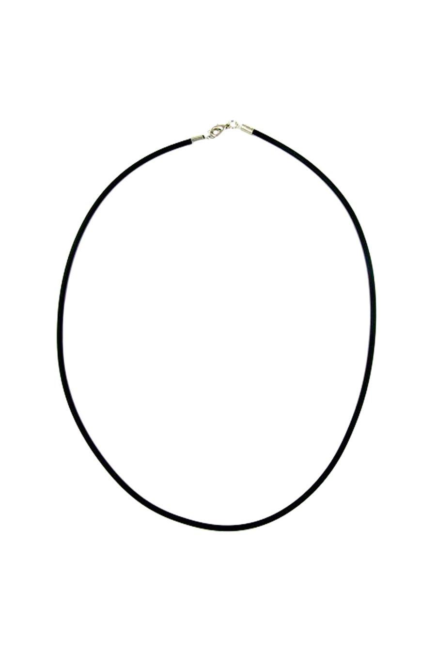 HALSBAND 3MM GUMMIBAND SILVERKLÄNG 55CM
