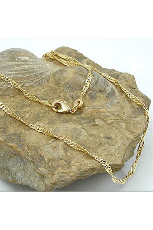 Necklace 2.3mm Singapore Chain Gold-Plated Amd 55cm - GL244350-55