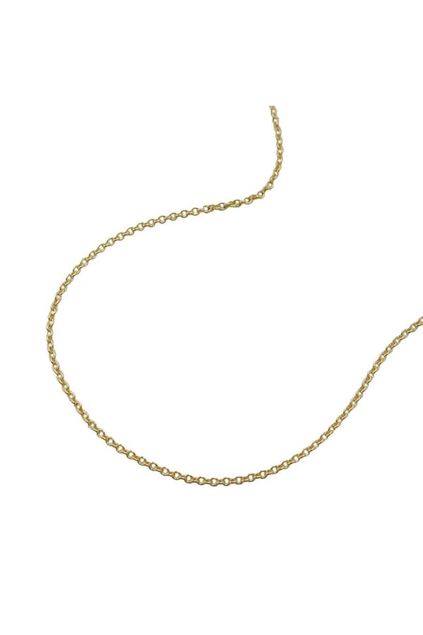 Necklace 0.7mm Thin Anchor Chain 9k Gold 38cm - GL511015-38