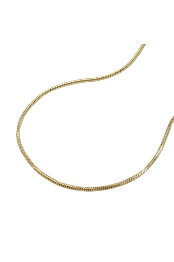 Necklace 0.7mm Thin Snake Chain 5-Edged 14k Gold 42cm - GL519001-42