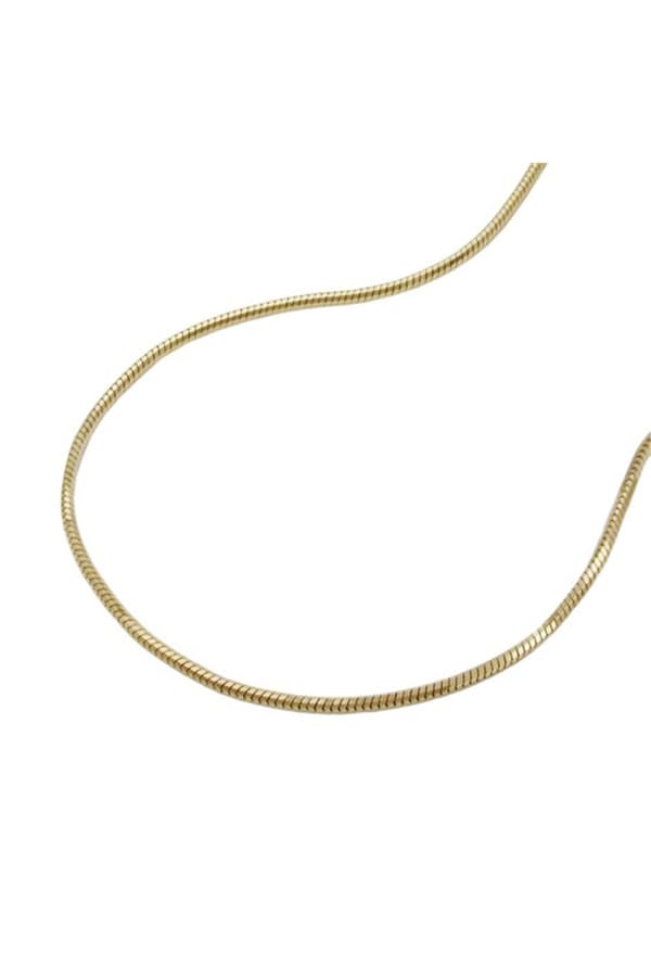 Necklace 0.7mm Thin Snake Chain 5-Edged 14k Gold 45cm - GL519001-45
