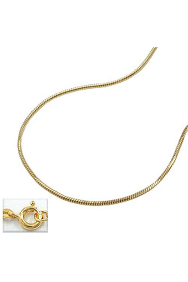 Necklace 0.7mm Thin Snake Chain 5-Edged 14k Gold 45cm - GL519001-45