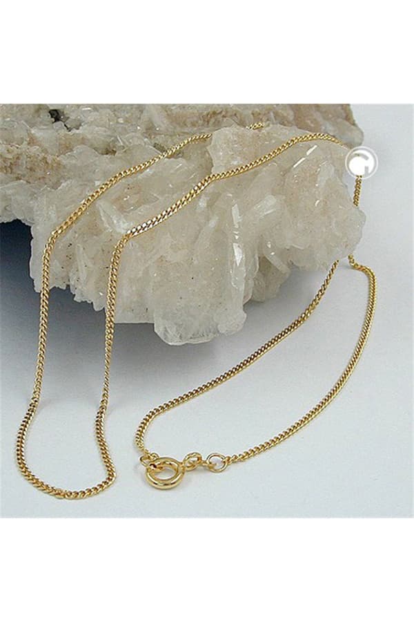 Necklace 1.3mm Thin Curb Chain 9k Gold 45cm - GL501401-45