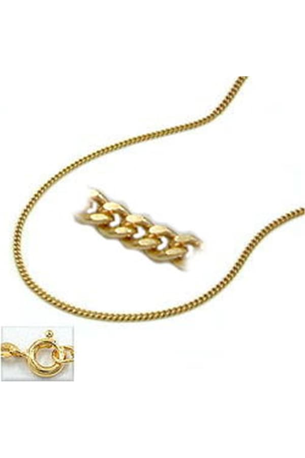 Necklace 1mm Thin Curb Chain 9k Gold 50cm - GL501351-50