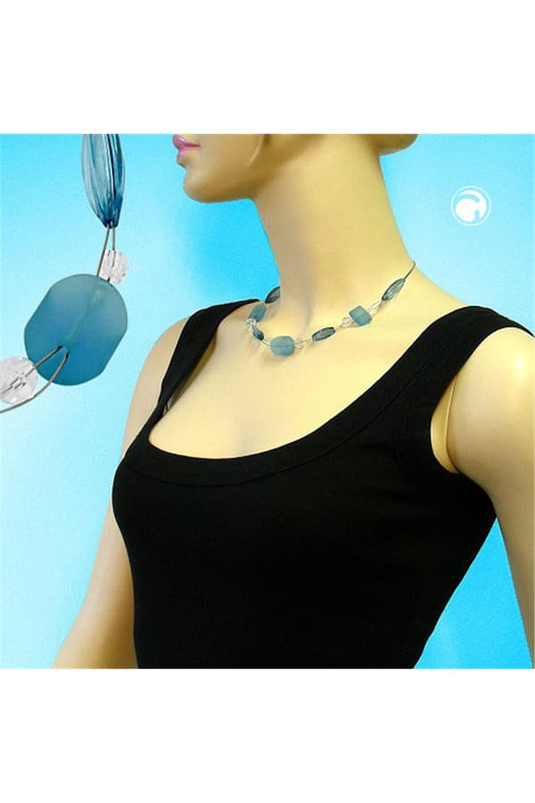 Necklace Turquoise Beads 45cm - GL00490