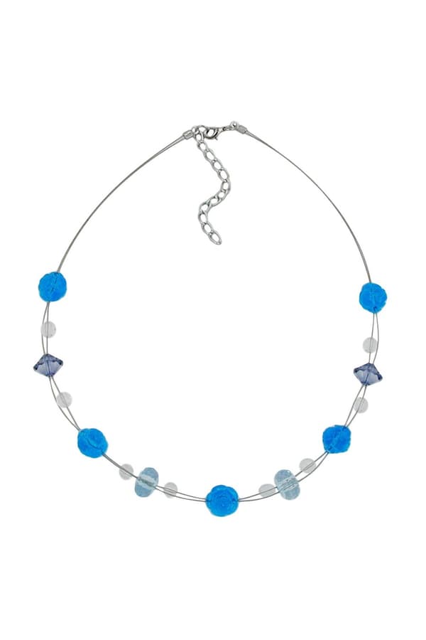 Necklace Flower Bead Turquoise - GL00479